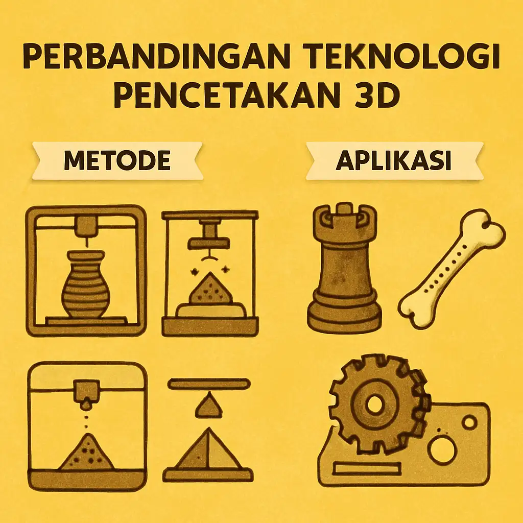 Perbandingan Teknologi Pencetakan 3D: Metode dan Aplikasi
